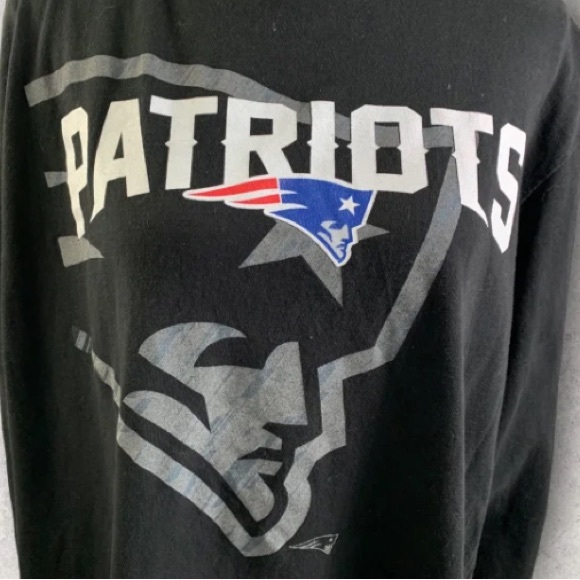 NFL apparel New England Patriots Black Long Sleeve T-Shirt Men’s 2X - Picture 2 of 10